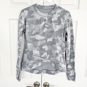Lululemon Close to Crossing Grey Camo Rulu Long Sleeve Shirt